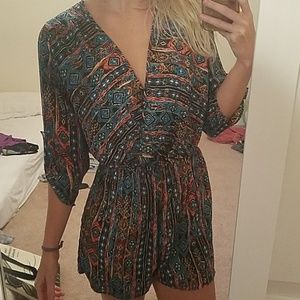 Tribal print romper
